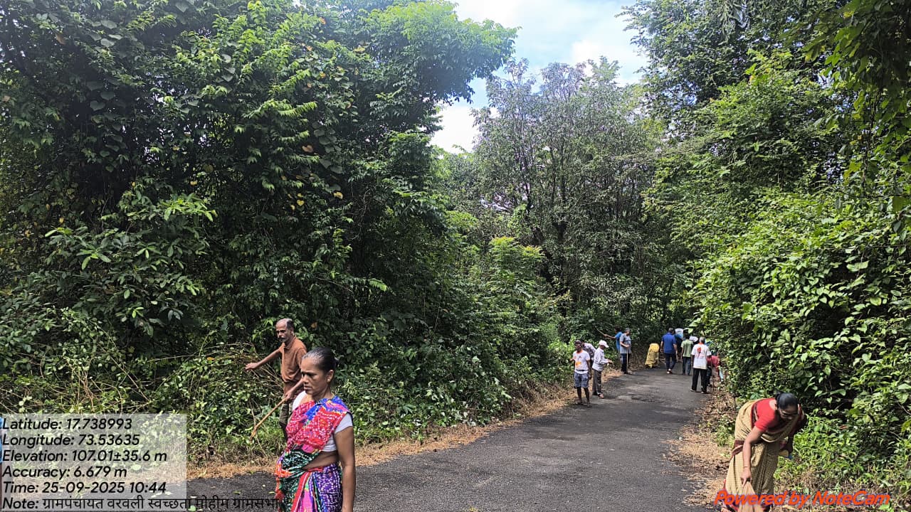 आठवड्याच्या प्रत्येक सोमवारी गावातील सार्वजनिक स्थळांची स्वच्छता